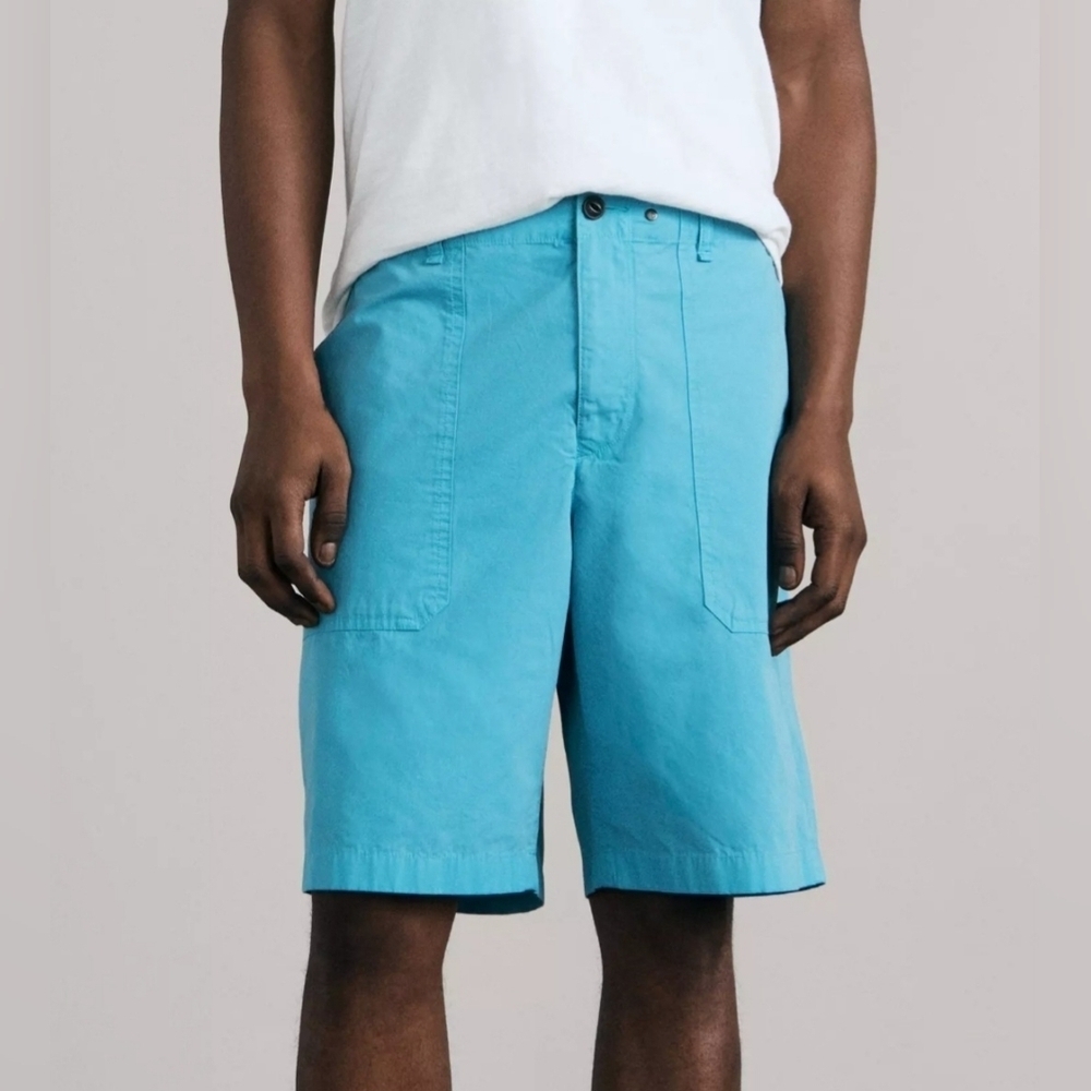 RAG & BONE Cliffe Peached Cotton Field Shorts in Topaz Size 31